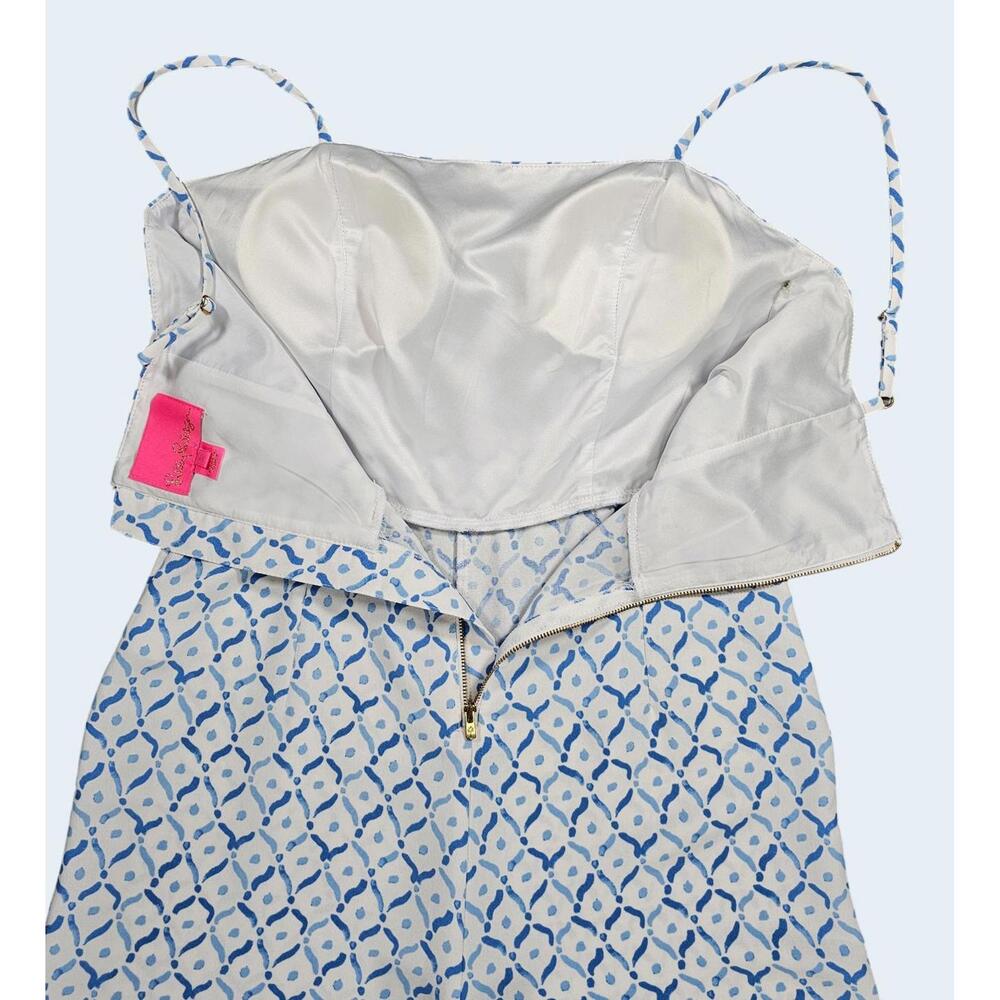 Lilly Pulitzer Sea La Vie Sandra Maxi Jumpsuit Belt Size 2 - Picture 10 of 15